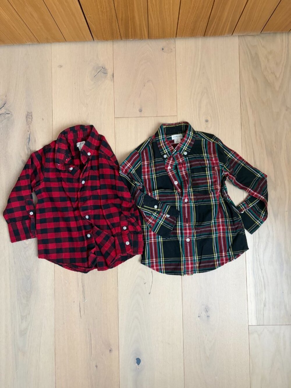Crewcuts J.Crew Flannel Shirts Bundle Size 2 Buffalo Check Plaid